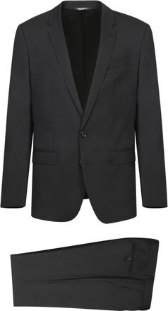 Dolce & Gabbana Stretch Wool Martini-fit Pak - Heren - Business pakken - Zwart - M - Wol - Kostuums