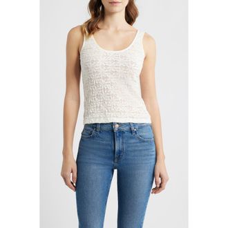 Rails Donya Lace Scoop Neck Tank in Ivory at Nordstrom, Size Xx-Small