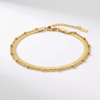 Pompeii3 Stefanie Anklet 18k Gold Plated 9.25 with 1.5 Extender