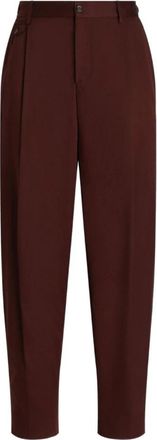 Dolce & Gabbana Straight Broeken - Heren - Straight fit broeken - Bruin - L - Leer - Broeken