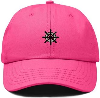 Dalix Ship Wheel Dad Hat in Hot Pink at Nordstrom