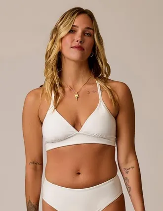 Carve Designs Dahlia Compression Top D-DD Cup in Cloud at Nordstrom, Size Medium