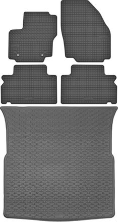 OEM Juego De Alfombrillas De Goma Para Ford S-max I Van De 2006-2015: Alfombrilla Para Coche + Alfombrilla Para Maletero