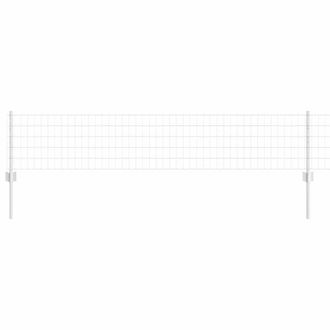 Berkfield Home Euro Fence with 11 U Posts Silver 0, 4x25 m Steel