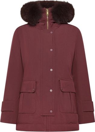 Peuterey Cassat Fur Parka - Dames - Parka Jassen - Rood - S - Leer - Jassen