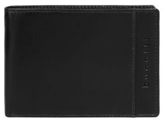 Bugatti Geldb&ouml;rse BUGATTI ROMANO, Herren, schwarz, Leder, vintage, Kleinlederwaren Geldb&ouml;rse, echt Leder