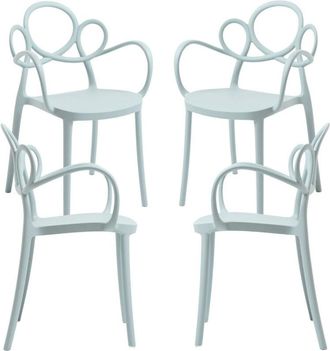 Regalos Miguel Regalos Miguel - Packs Sillas Jard&iacute;n - Pack 4 Sillas Sky Con Reposabrazos - Azul