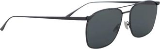 Saint Laurent Moderne Zwarte Metalen Zonnebril - Heren - Zonnebrillen - Zwart - ONE Size - Nylon - Accessoires