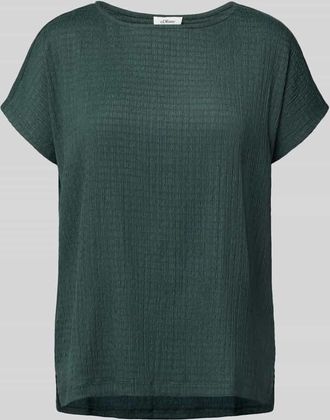 s.Oliver Red Label Relaxed Fit T-Shirt mit Stretch-Anteil in Dunkelgruen, Größe 34