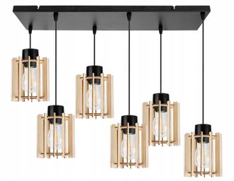 OEM L&aacute;mpara Colgante, L&aacute;mpara De Techo, Madera, Pantalla Led