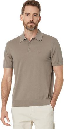 A|X Armani Exchange Cotton Knit Polo Mens Clothing Driftwood : MD