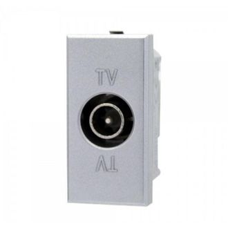 Trade Shop Trade Shop - Presa Tv Connettore Passante Maschio Silver Compatibile Bticino Axolute