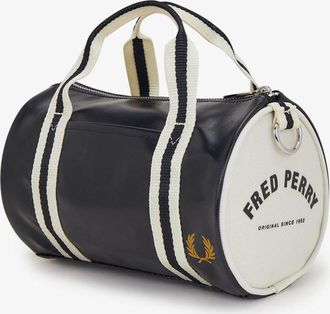 Fred Perry Mens Classic Mini Barrel Bag Bag in Black Recycled Material - One Size