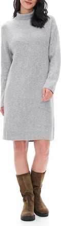 Hatley Iris Turtleneck Sweater Dress in Grey Melange at Nordstrom, Size X-Large