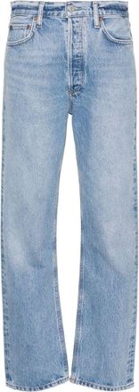 A Gold E high-rise straight-leg jeans - women - Organic Cotton/Recycled Lycra/Recycled Cotton - 25 - Blue