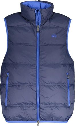 La Martina Blauwe Mouwloze Jas met Contrasterende Details - Heren - Bodywarmers - Blauw - L - Jassen