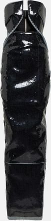 Rick Owens Strapless sequined gown