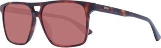 BMW Rechthoekige Acetaat Zonnebril - Heren - Zonnebrillen - Bruin - ONE Size - Accessoires