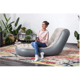 Trade Shop Trade Shop - Poltrona Gonfiabile Chaise Sport Lounger 165x84x79 Cm Superficie Floccata 75064