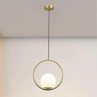 Trade Shop Trade Shop - Copy Of Lampadario A Sospensione Argento Con 2 Sfere In Vetro Bianco Attacco G9 E27 33498