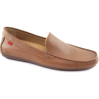 Marc Joseph New York Broadway Leather Venetian Driver Loafer in Cognac Grainy at Nordstrom, Size 11.5