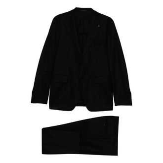Tagliatore Single Breasted Suits, male, Black, Size: L B5713 Abito
