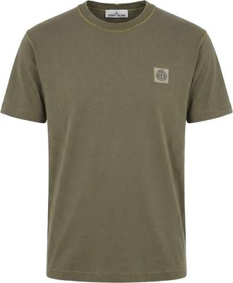 Stone Island 2100026 Organic Cotton Jersey Fissato Effect