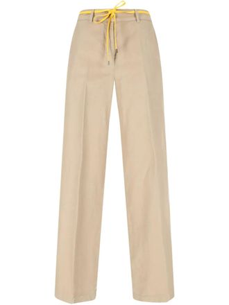 Aspesi pressed-crease trousers - women - Cotton/Linen/Flax - 40 - Neutrals