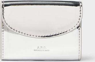 A.P.C. Womens Metallic leather card holder