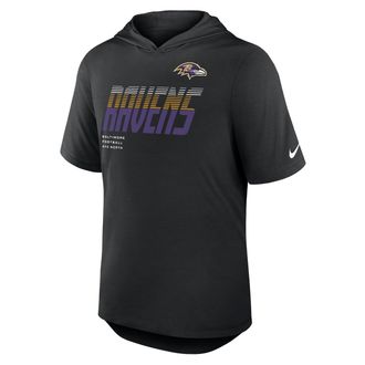 Nike Baltimore Ravens Nike Mens Dri-FIT NFL Hooded T-Shirt in Black | 03NB00A8G-W9H