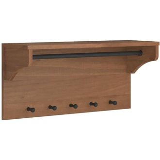 vidaXL Vidaxl - Perchero De Pared Sandnes Madera Maciza De Pino 87x30x42 Cm