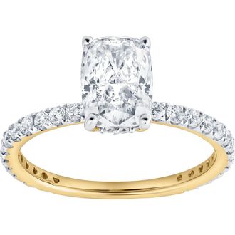 LuvMyJewelry Melina 14K Gold Cushion Lab Grown Diamond Engagement Ring - 2.0 Ct in 14K Yellow Gold at Nordstrom, Size 5.5