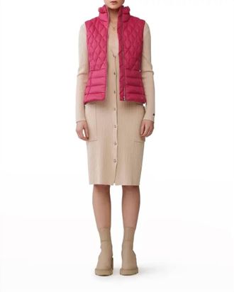 Soia & Kyo Light Down Vest In Ruby