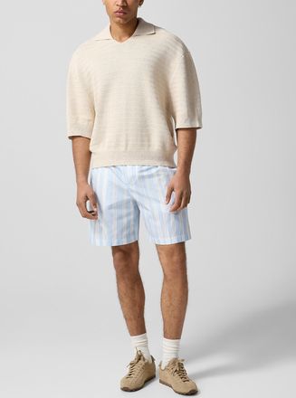 Jacquemus Mens Cale&ccedil;on painted stripes shorts
