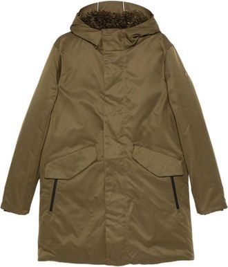 Save The Duck Lightweight Green Parka With Concealed Placket