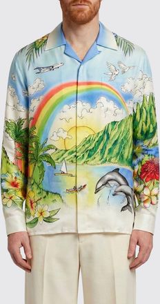 Casablanca Camicia Casablanca in seta con stampa monogram