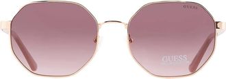 Guess Gradient Bordeaux Geometric Ladies Sunglasses GF6160 28T 58