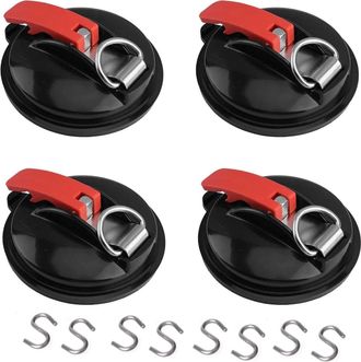 OEM Ganchos Con Ventosa, Anclajes Con Ventosa Para Coches, Juego De Montaje Con Ventosa De 4 Piezas Con 8 Ganchos En S, Ganchos Con Ventosa Multifuncional