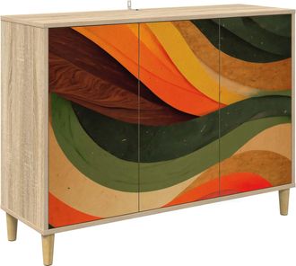 vidaXL Aparador Bonn Sonoma 102 X 33 X 75 Cm Madera De Ingenier&iacute;a Vidaxl