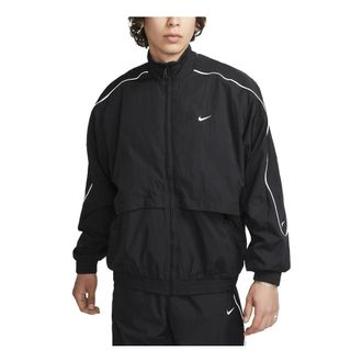 Nike Solo Swoosh Woven Track Jackets Black FB8622-010
