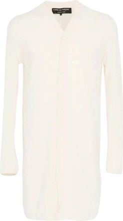 Comme Des Gar&ccedil;ons Lange gebreide vest met knopen - Heren - Truien - Wit - Maat: L