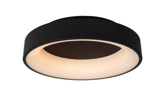 Lucide L&aacute;mpara de techo de metal con 1 led integrado, negro