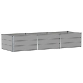 vidaXL Jardinera Gris Claro 240 X 80 X 45 Cm Acero Vidaxl