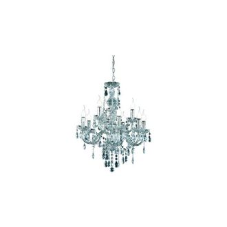 Trio Lampadario Classico 9 Luci con Pendagli Trasparenti 73 cm Luster gd Trio