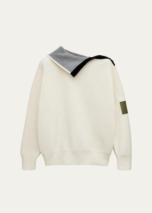 Loewe Cotton Zip-Front Sweater