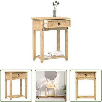 vidaXL Tavolo da ingresso - Tavolino Consolle Corona 55x35x73 cm in Legno Massello di Pino