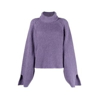 Khaite Turtlenecks, female, Purple, M, Amethyst Cashmere Roll-Neck Jumper