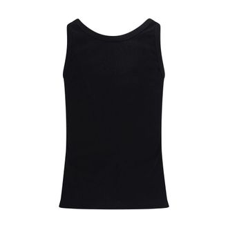 Versace Womens Black Cotton Tank Tops