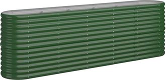 vidaXL Vidaxl - Jardinera Arriate Acero Galvanizado Verde 224x40x68 Cm