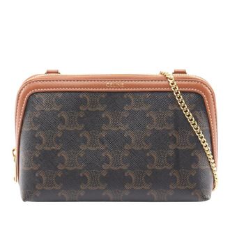 Celine Pre-owned Celine Triomphe Coated Canvas Clutch On Chain Ladies AB8IV8NUCH0N4T7Z